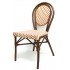 606SR Marseille French Cafe Bistro Rattan Woven Bamboo Parisian Side Chair Red